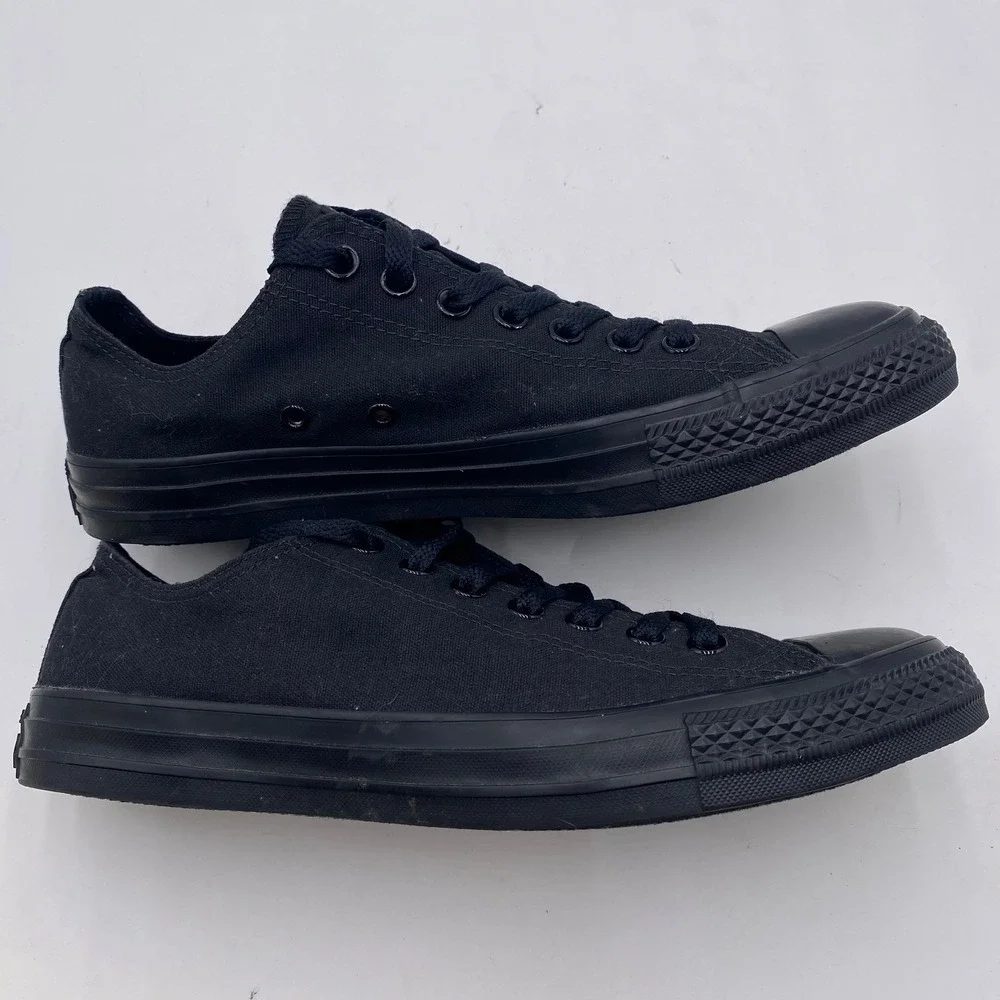 Converse Chuck Taylor All Star Low Top Sneaker Mens 9 Black M5039 Triple Black - Picture 6 of 14